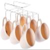 Basicwise Cup Rack Under Shelf, Kitchen Utensil Drying Hooks, White view 1