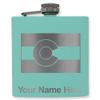 6oz Stainless Steel Flask, Flag of Colorado, Personalized Engraving Included (Teal) view 1