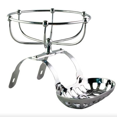 Chrome Plated Clawfoot Tub Soap Dish with Sponge Holder