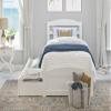 AFI, Warren Twin XL Platform Bed with Matching Footboard & Set of 2 Storage Drawers, White view 4