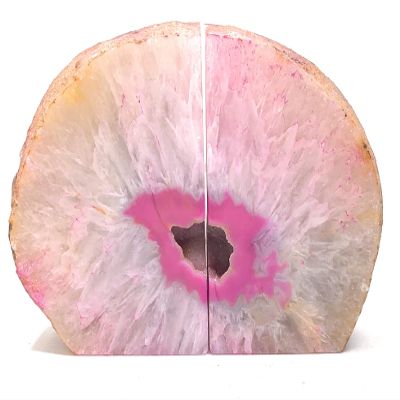 Agate Bookends (Pink, 6-7 lb)