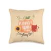 Autumn & Fall Farm Fresh Pumpkins Designs Beautiful Pastel Design, Pumpkin Spice Everything Nice Throw Pillow, 16x16, Multicolor view 1