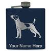 6oz Stainless Steel Flask, Jack Russell Terrier Dog, Personalized Engraving Included (Navy Blue) view 1