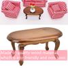 Yoidesu Mini Coffee Table Living Room, Miniature Leisure Tea Table Cocktail Table Model, Simple and Compact Home Decoration Photography Props, 3.7 x 1.97 x 1.65 inches view 3