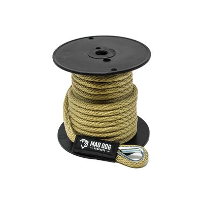 5/8" x 350' Jute Solid Braid Nylon Anchor Line w/Stainless Steel Thimble - Made in USA