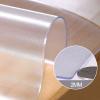 Round 2mm Frosted PVC Tablecloth Protector Waterproof Covering Plastic Waterproof Sheet, Desk Table Pads Soft Glass Dining Desk Mats Table Cover Cloth/Craft Table Cover/Kids Party Table Covers view 2