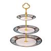 3-tier Ceramic Cake Stand Cake Display Stand Dessert Cupcake Stand For Tea Party Home Serving Platter (Color : Blue, Size : 27 * 35cm) view 1