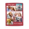Personalized Blanket with Picture Custom Blanket Name Text Photo Collages Customized Gifts for Family Anniversary Wedding Birthday Soft Cozy Flannel 30"X40" (76x100cm, 6 Collage) view 1