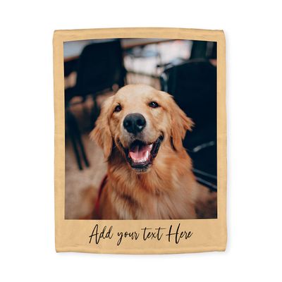 Personalized Blanket with Dog Picture Custom Blanket Name Text Photo Collages Gifts with Dog Cat Pets Picture for Family Friends Souvenirs Soft Cozy Plush 30"X40" (76x100cm, 1 Collage)