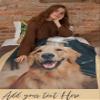 Personalized Blanket with Dog Picture Custom Blanket Name Text Photo Collages Gifts with Dog Cat Pets Picture for Family Friends Souvenirs Soft Cozy Plush 30"X40" (76x100cm, 1 Collage) view 3