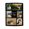 Custom Personalized Throw Blanket with Picture Name Text Custom Blanket with Dogs Pet Photo Collages Gift for Family Friends Souvenirs Birthday 30"X40" (76x100cm, 1-6 Collage) view 1