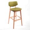 Barstools Modern Bar Stool Upholstered Footrest and Backrest Widen Curved Green Seat Dining Chair for Kitchen | Pub | Caf Patio Bar Counter Stool 25/29 Inch Height Max. Load 200kg for Bistro Pub Ca view 1