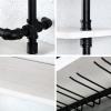 CGF- Mounted Wine Racks Industrial Hanging Pipe Shelf Wine Racks with 7 Stem Glass Holder, 30In Floating Bar Shelves Wall Mounted, Wall Shelf Kitchen Wine Holder view 3