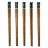 9.8 Inches Long Wenge Wood Chopsticks for Cooking, Nordic Style Reusable Chopsticks Set, 5 Pairs Kitchen Chop Sticks view 1