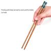 9.8 Inches Long Wenge Wood Chopsticks for Cooking, Nordic Style Reusable Chopsticks Set, 5 Pairs Kitchen Chop Sticks view 2