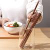 5 Pairs Reusable Chopsticks, Wooden Chopsticks Set Japanese Style, 9" Reusable Chop Sticks for Asian Food view 4