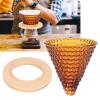 Pour Over Coffee Dripper, Reusable Glass Coffee Dripper Coffee Pot Funnel Coffee Kettle Brewer Accessories(Brown, blue) view 2