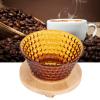 Pour Over Coffee Dripper, Reusable Glass Coffee Dripper Coffee Pot Funnel Coffee Kettle Brewer Accessories(Brown, blue) view 3