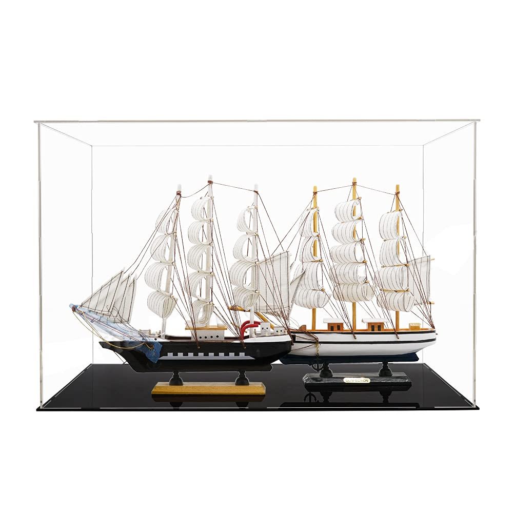 Self-Assembly Acrylic Display Case,Deluxe Dustproof Showcase,Cube Countertop Box for Pop Figures Collectibles Toys,Need Remove The Protective Film (12x8x10 inch; 30x20x25cm)