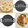 GasSaf Cast Iron Reversible Griddle with Handles, 12" Heavy Duty Double Sided Grill Pan Perfect for Stove Tops and Gas Grills view 3