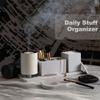 Bathroom Accessory Set Grey, Diatomite, Bathroom Accessories Countertop Complete with Electric Toothbrush Holders, Soap Dish Set view 2