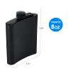 10pcs Flask for Liquor for Men,Matte Black Stainless Steel Leakproof and Funnel, with Never-Lose Metal Cap, Drinking Flasks for Wedding Party Gift Outdoor Activities (8oz) view 2