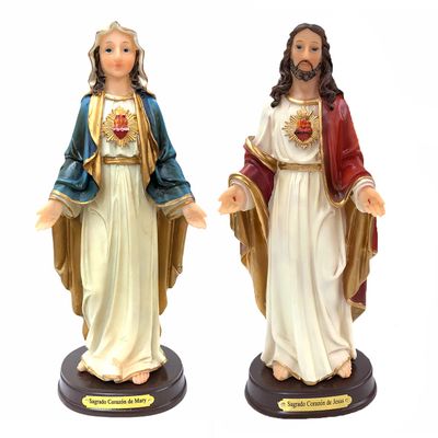 8" Inch Sacred Heart of Mary Jesus Statue Figurine Imagen Sagrado Corazon de Maria Jesus Religious Gift