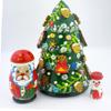 Christmas Decoration Gift for Kids Adults Nested Surprise Tree Santa Claus Snowman The Nutcracker 5 1/4 Inch, Green view 2