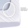Myrtle Collection Damask Stripe 550-TC Pima Cotton 4-PCs Sheet Set Fits 7-9 Inch Deep Pockets (1 Fitted, 1 Flat, 2 Pillowcase) Hotel Luxury Bedding Set (California King Size, Silver Grey) view 3