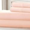 Myrtle Collection Solid Style 550-TC Pima Cotton 4-PCs Sheet Set Fits 7-9 Inch Deep Pockets (1 Fitted, 1 Flat, 2 Pillowcase) Hotel Luxury Bedding Set (California King Size, Peach) view 2