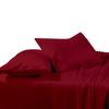 Aspire Linen 550-Thread-Count All Season Pima Cotton 4-Piece Bed Sheets Set Full Size Fits mattresses Upto 15-18 deep Pocket  Sateen Weave (Solid, Burgundy) view 1