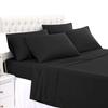 Myrtle Collection Solid Style 550-TC Pima Cotton 4-PCs Sheet Set Fits 7-9 Inch Deep Pockets (1 Fitted, 1 Flat, 2 Pillowcase) Hotel Luxury Bedding Set (California King Size, Black) view 1