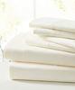 Aspire Linen 550-Thread-Count All Season Pima Cotton 4-Piece Bed Sheets Set Twin Size Fits mattresses Upto 15-18 deep Pocket  Sateen Weave (Solid, Ivory) view 1