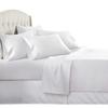 Aspire Linen 550-Thread-Count All Season Pima Cotton 4-Piece Bed Sheets Set Full Size Fits mattresses Upto 15-18 deep Pocket  Sateen Weave (Solid, White) view 1