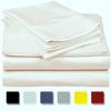 Myrtle Collection Solid Style 550-TC Pima Cotton 4-PCs Sheet Set Fits 7-9 Inch Deep Pockets (1 Fitted, 1 Flat, 2 Pillowcase) Hotel Luxury Bedding Set (California King Size, Ivory) view 3