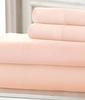 Aspire Linen 550-Thread-Count All Season Pima Cotton 4-Piece Bed Sheets Set Twin Size Fits mattresses Upto 15-18 deep Pocket  Sateen Weave (Solid, Peach) view 1
