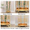 Umbrella Rack Hua Modern Metal Umbrella Rack Storage Bucket, Floor-Standing Umbrella Stand with Hooks, for The Entrance of A Home Hotel Lobby, Black, Golden (Color : Gold) view 4