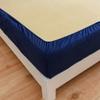 CFYCYHDZHT Bed Cover Room Solid Color Printed Deep Pocket Fitted Sheet, Bedroom Hotel Homestay Single Double King Size Mattress Protector Navy Blue 90200cm+27cm (3pcs) view 3