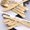 20 Piece Silverware Set for 4, Hammered Silverware Set 18/10 Stainless Steel Tableware Cutlery Flatware Spoons and Forks Set for Home Kitchen Restaurant, Unique Utensils Set Dishwasher Safe (Gold) view 2