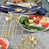 20 Piece Silverware Set for 4, Hammered Silverware Set 18/10 Stainless Steel Tableware Cutlery Flatware Spoons and Forks Set for Home Kitchen Restaurant, Unique Utensils Set Dishwasher Safe (Gold) view 4