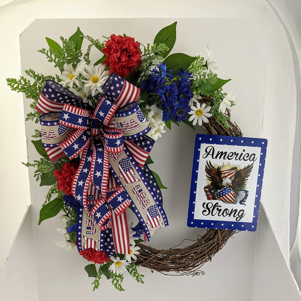 America Strong Grapevine Wreath