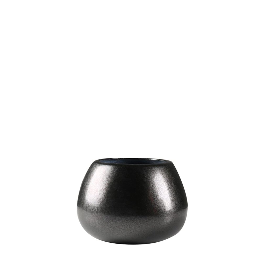 Indoor Gardening Black Ceramic Vase, Multifunction Artificial Flower Decorative Ornaments Living Room Bedroom Decorative Vase(Size:1420CM)