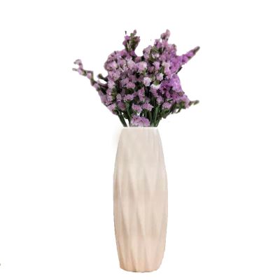 Indoor Gardening The Living Room is Decorated with Small Vases, Dining Table Fresh Flowers Artificial Flower Art Flower Arrangement Ceramic Vase Home Decoration(Size:6 * 6 * 24.5cm,Color:A White)