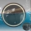 WANGPP Round LED Bathroom Mirror,Bathroom Mirror with Lighting,Make-up Mirror with Touch Switch, Dimmable Warm Light/White Light,Energy-Saving Light Mirror view 4