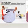 25/30cm Simple Style Cloth Arrange Felt Storage Basket Fabric Contain Toy Storage Bucket Textile Storage Basket Cloth Storage Bucket for Home(L) view 4