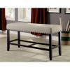 Simple Relax Counter Height Seating Bench in Antique Black and Beige view 1