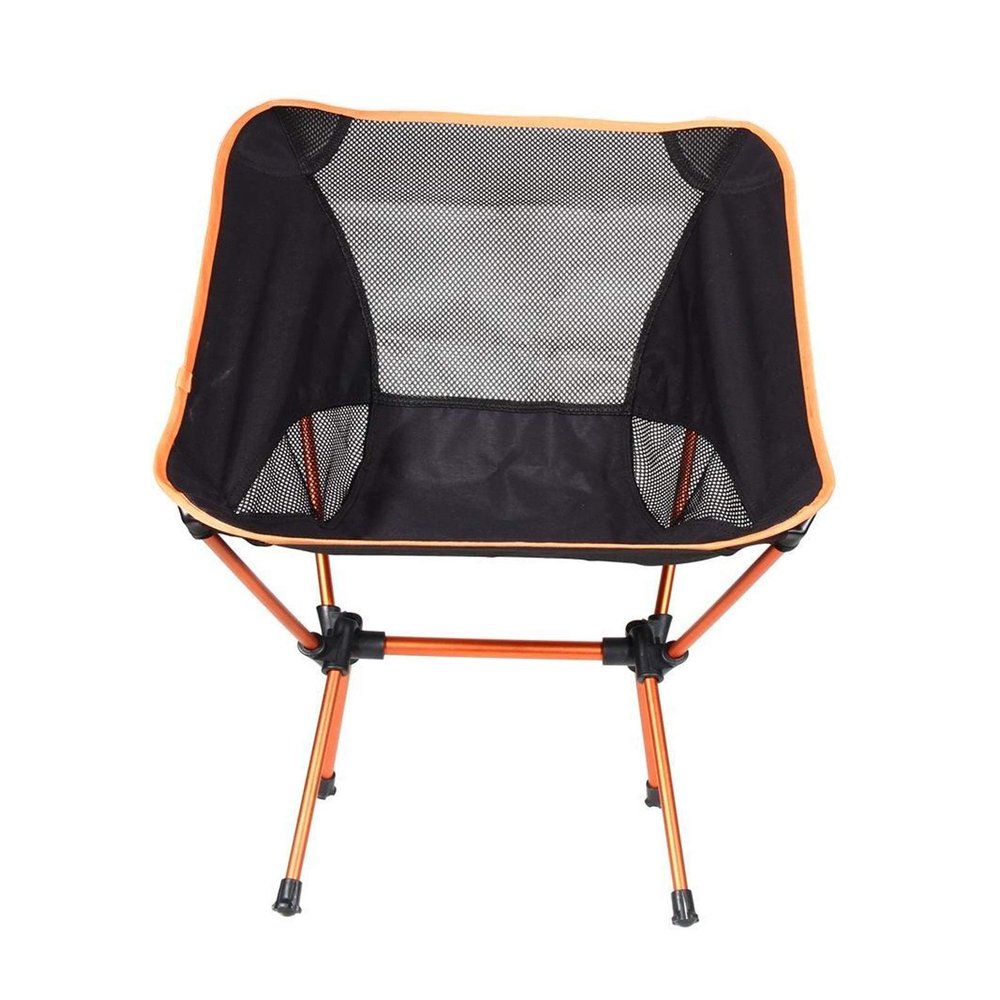 Nuojie Camping Folding Chair Outdoor Portable Camping Chair Lightweight Folding Beach Chair Seat Stool Fishing Camping Camping Hiking Beach Picnic Chair (Color : Yellow)