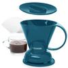Clever Coffee Dripper and Filters, Large 18 oz| Barista's Choice| Safe BPA Free Plastic|Includes 100 Filters (Peacock Blue) view 1