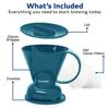 Clever Coffee Dripper and Filters, Large 18 oz| Barista's Choice| Safe BPA Free Plastic|Includes 100 Filters (Peacock Blue) view 3