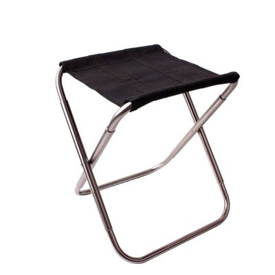 Nuojie Camping Folding Chair Portable Outdoor Folding Stool Camping Fishing Picnic Chair Small Seat (Color : Sliver)